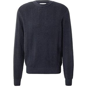 CASUAL FRIDAY Karl Crew Neck Knit with Structure Pullover 194013/Dark Navy, XL