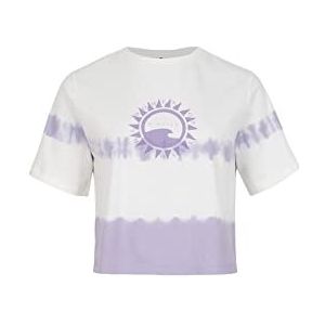 O'NEILL Wow Cropped T-shirt, 34519 Purple Tie Dye, regular voor dames, 34519 Purple Tie Dye, S/M