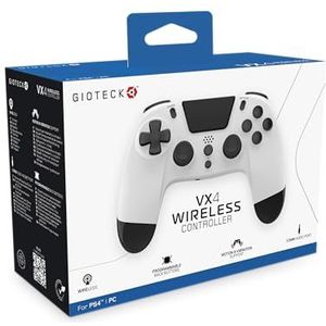 Gioteck - VX4 Premium Bluetooth Wireless Controller - Wit - PS4