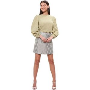 Louche Dames AUBIN-DISCO-FLORAL Rok, zilver, 8