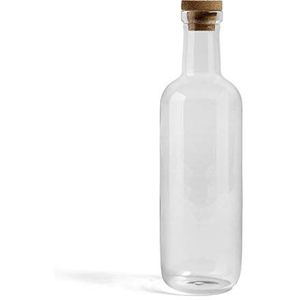 Hay Glazen fles drinkfles met kurk van glas in de kleur transparant 1,5 l, afmetingen: ca. 34 cm x 10,5 cm, 506443