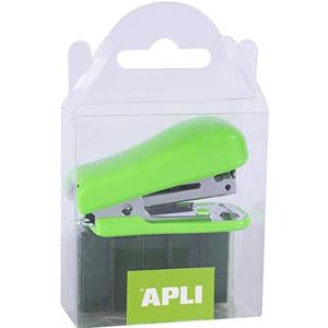 APLI 14942 - Groene nietmachine met zak +2.000 nietjes