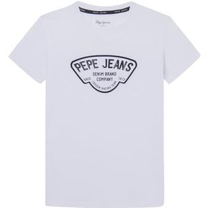 Pepe Jeans Regen T-shirt voor kinderen, wit (White), 12 jaar, wit, 12 jaar