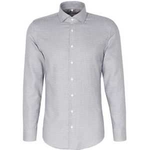 Seidensticker - Herenoverhemd - Turquoise - 100% Katoen - Slim Fit