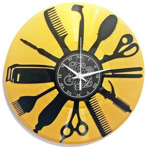 Instant Karma Clocks Instant Karma wandklok, vinyl, dubbel, vintage stijl, vintage stijl, vintage design, Barber Shop