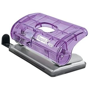 Esselte Rapid Mini Perforator, Kleine 2 Gaats Perforator, Capaciteit van 10 Vellen, Compact, Voor Thuis, op Kantoor en op School, Colour'Breeze Assortiment, Lavendel, 5001334