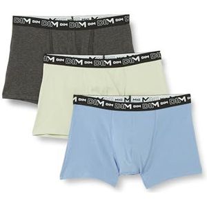 Dim Boxershorts voor heren, katoen, stretch, ademend, optimale grip, 3 stuks, Groen/Blauw, M