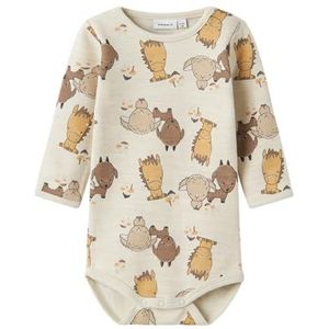 Nbnwup Wool/Co Ls Body, beige, 62