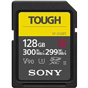 Sony SF-G128T SD-geheugenkaart (128 GB, UHS-II, SD Tough, G-serie)