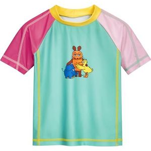 Playshoes Unisex kinderzwemshirt Rash-Guard-shirt, Korte mouw vrienden, 110-116