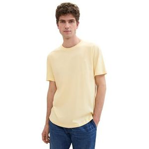 TOM TAILOR Denim Heren T-shirt, 26299 - Pastel Light Yellow, M