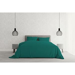 Italian Bed Linen Elegant dekbedovertrek, watergroen, dubbel, 100% microvezel.