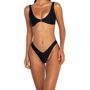 FAE House - Kendall Bikini Top - Nero - Luxe Dames Zwemmode - Zwart - 100% Duurzame ECONYL® - stof - Koude handwas - Gouden gesp verfijning - Maat S -