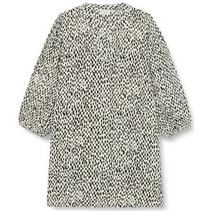Kaffe - Curve Tuniek - Turtledove/Black Graphic Dot - Elastisch - Casual Pasvorm