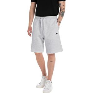 Replay Heren Regular fit shorts Pure Logo Collectie, M08 Light Grey Melange, XL