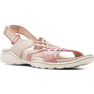Clarks Amanda Ease Sandalen voor dames, Zand Combi, 41.5 EU