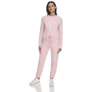 DKNY Dames Metallic Bubble Logo T-Shirt, Rosewater, XS, roze, XS