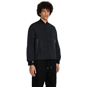 Armani Exchange Heren gecoat nylon shirt Bomber Shell Jacket, zwart, M
