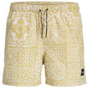JACK & JONES Heren Jpstmaui Jjswim AOP Tiles AKM, Maansteen, M
