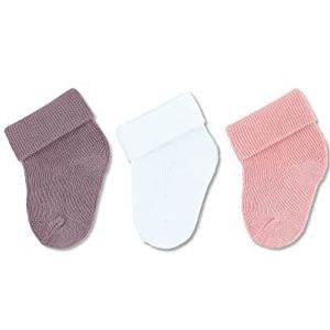 Sterntaler Uniseks kinderen eerste sokken 3 stuks bamboe sokken, paars, normaal, lila