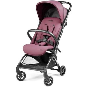Peg Perego VOLO Malva lichte kinderwagen met vliegtuigregenbescherming, hoedgoedkeuring, handbagage, geschikt vanaf de geboorte tot 22 kg, inclusief draagtas.