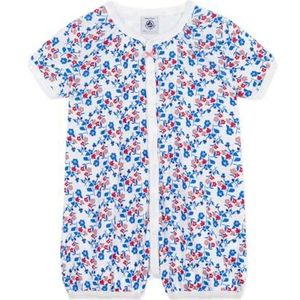 Petit Bateau - A0cp5 - Korte Babyjumpsuit - Wit/Veelkleurig