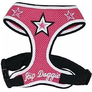 Hip Doggie HD-6PMST Super Star Mesh Harness Vest Hondenharnas, S, roze