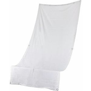 Zonnezeil, 145 x 250 cm, van katoen en polyester, waterdicht, voor balkon, terras en terras, ecru