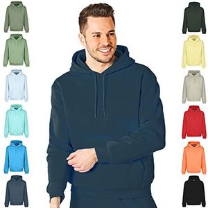 RIPT Essentials RCSWT763 Heren Hooded Soft Touch Loungewear Hoodie Sweatshirt Top, Marineblauw, L