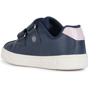 Geox J Skylin Girl A Sneakers, marineblauw/roze, 29 EU, Navy pink., 29 EU