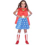 Amscan 9906084 - Officiële kinderen Warner Bros. DC Comics Wonder Woman klassiek verkleedkostuum leeftijd: 8-10 jaar