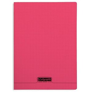 Clairefontaine 18333 C A4 vierkant 5/5 Staple Bound Notebook met 48 vellen - rood