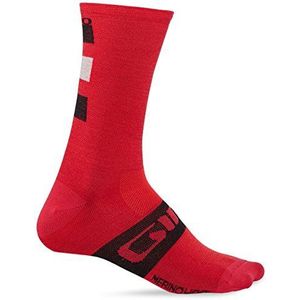 Giro Unisex - Volwassenen Seasonal Merino Wool Fietskleding, donker rood/zwart/grijs, 46-48