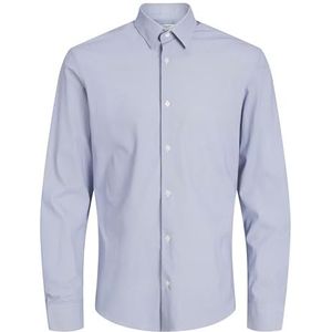 Jprblaactive Stretch Shirt L/S Sn, Dark Navy/Stripes: slim fit, L