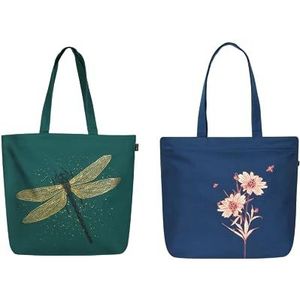 Eco Right Leuke Canvas Tote Bag Esthetische Tote Bag voor Vrouwen Leraar Winkelen Gift Bag Perfect voor Boodschappen, School en Strand, Groen, Eén maat, Utility