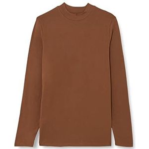 CASUAL FRIDAY Heren Theo LS Turtle Neck T-shirt, 180930/Coffee Lique£r, M