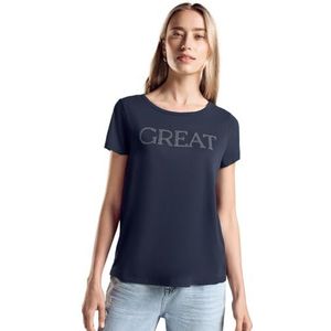 Jersey T-shirt met tekst, blauw (deep blue), 38