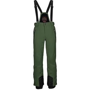 Killtec Heren Skibroek/functionele broek met afneembare bandjes, randbescherming en sneeuwvanger Enosh, groen, XL, 30920-000
