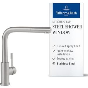 Villeroy & Boch Junis Shower RVS 928100LC Eenhendel Keukenmengkraan Met