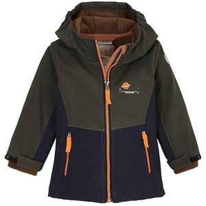 first instinct by killtec Kind Softshell jas/outdoorjas met capuchon FIOW 5 MNS SFTSHLL JCKT, dunkeloliv, 86/92, 42116-000