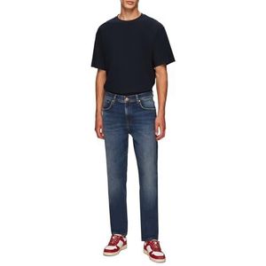 LTB Jeans Heren Sawyer 5 - Slim Mid Rise Basic-5-Pocket Dark Wash Blue van katoenmix - maat W28L34, blauw, 28W / 34L