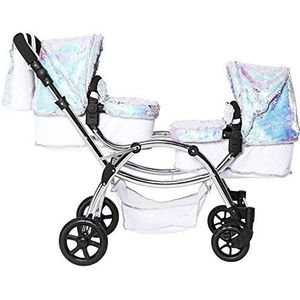 Roma Amy Childs Polly Sparkle Double Twin Poppenwagen 2-in-1 Kinderwagen & Reiswieg - Zeemeermin 3-16 jaar