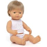 Blank Babyjongen met Donkerblond Haar (38 Cm)
