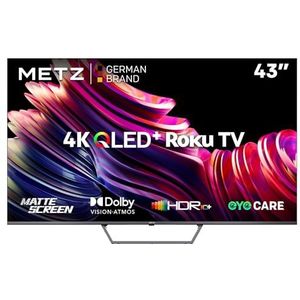 METZ - Blue Roku 43MQE7011 - QLED TV - 43 inch - 4K - Smart TV met Drievoudige Tuner - Wifi - HDMI - USB