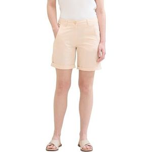 TOM TAILOR Bermuda shorts voor dames, 32180 - Fawn Beige Offwhite Stripe, 36