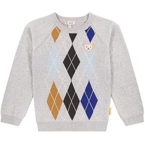 Steiff Gebreide trui voor jongens, Soft Grey Melange, 110 cm