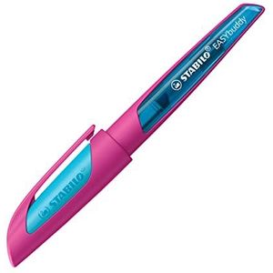 STABILO 5033/10-41Vulpen met linkshandige punt L - STABILO EASYbuddy FRESH EDITION in roze/blauw - Schrijfkleur blauw (uitwisbaar) - 1 stuks - inclusief vulling,Linkshandigen punt