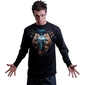 Spiral Cyber Skin Shirt met lange mouwen zwart XXL 100% katoen Basics, Rock wear
