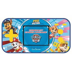 Lexibook Paw Patrol Chase compacte draagbare Cyber Arcade-gameconsole, 150 gaming, LCD, op batterijen, rood/blauw, JL2367PA