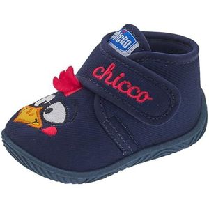 Chicco Enkellaarzen met klittenbandsluiting, pantoffels, blauw, 19 EU, Blauw, 19 EU